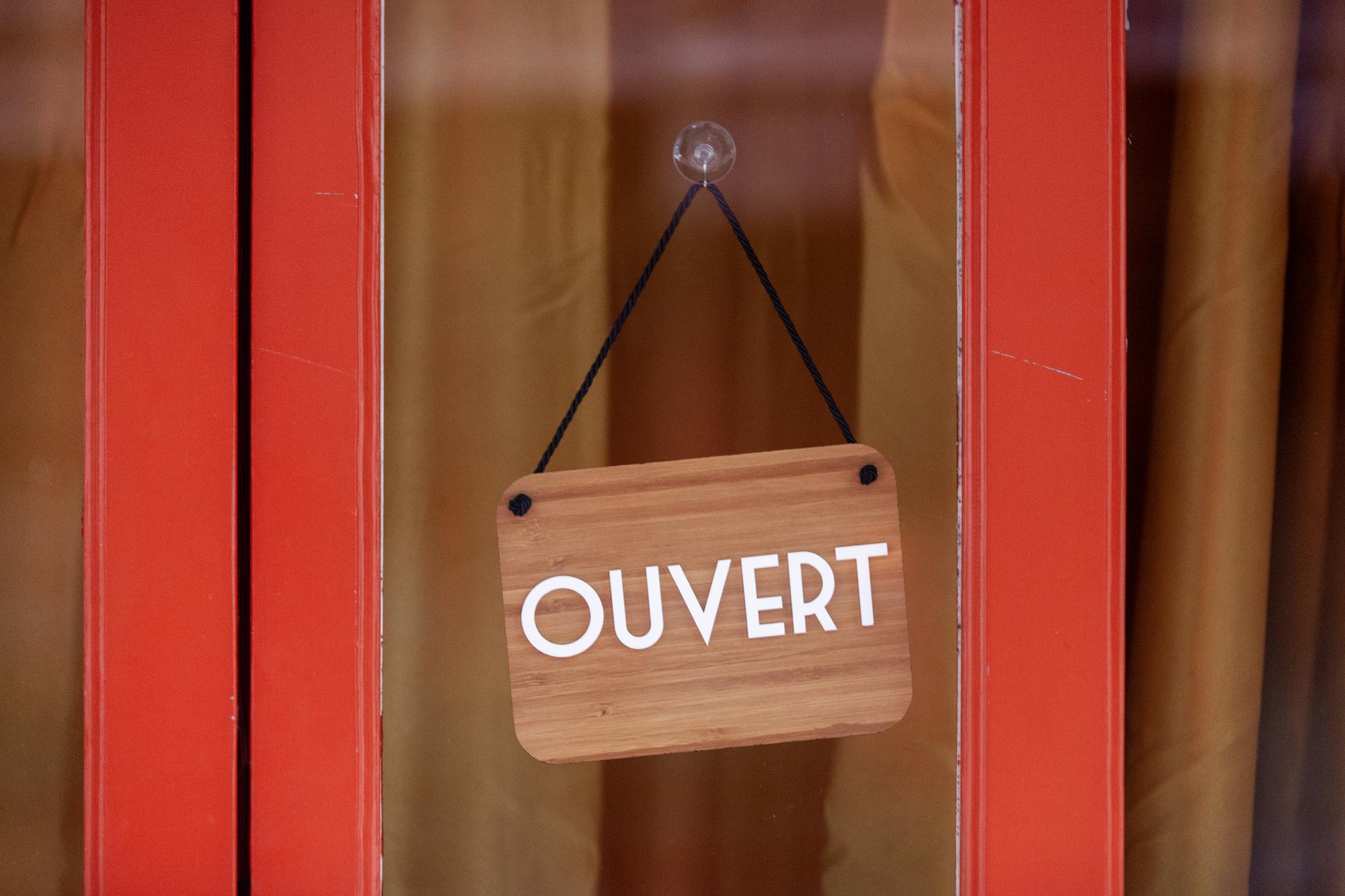 Studio exterior with sign